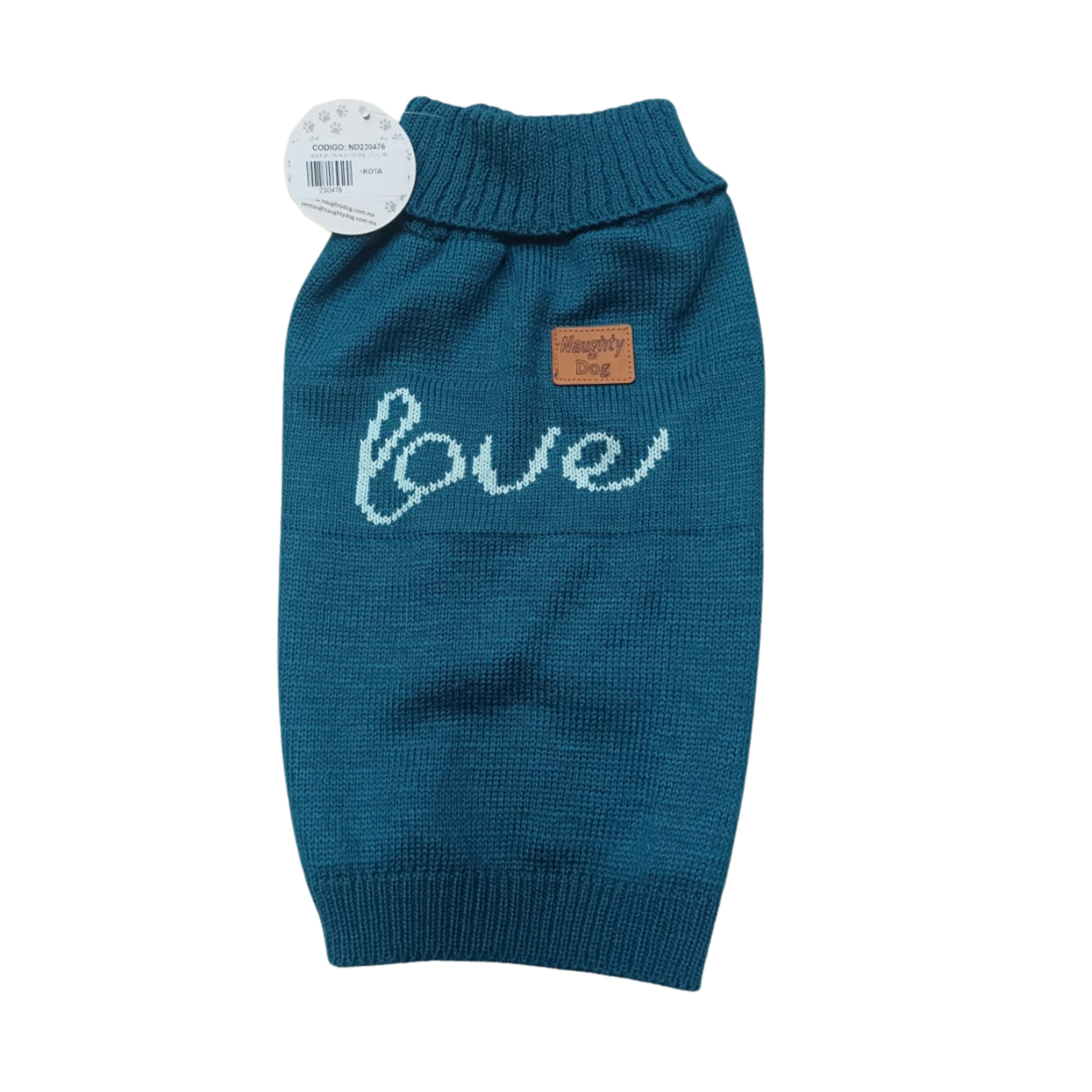 Naughty Dog - Suéter Para Perro Capa Color Verde Love MD