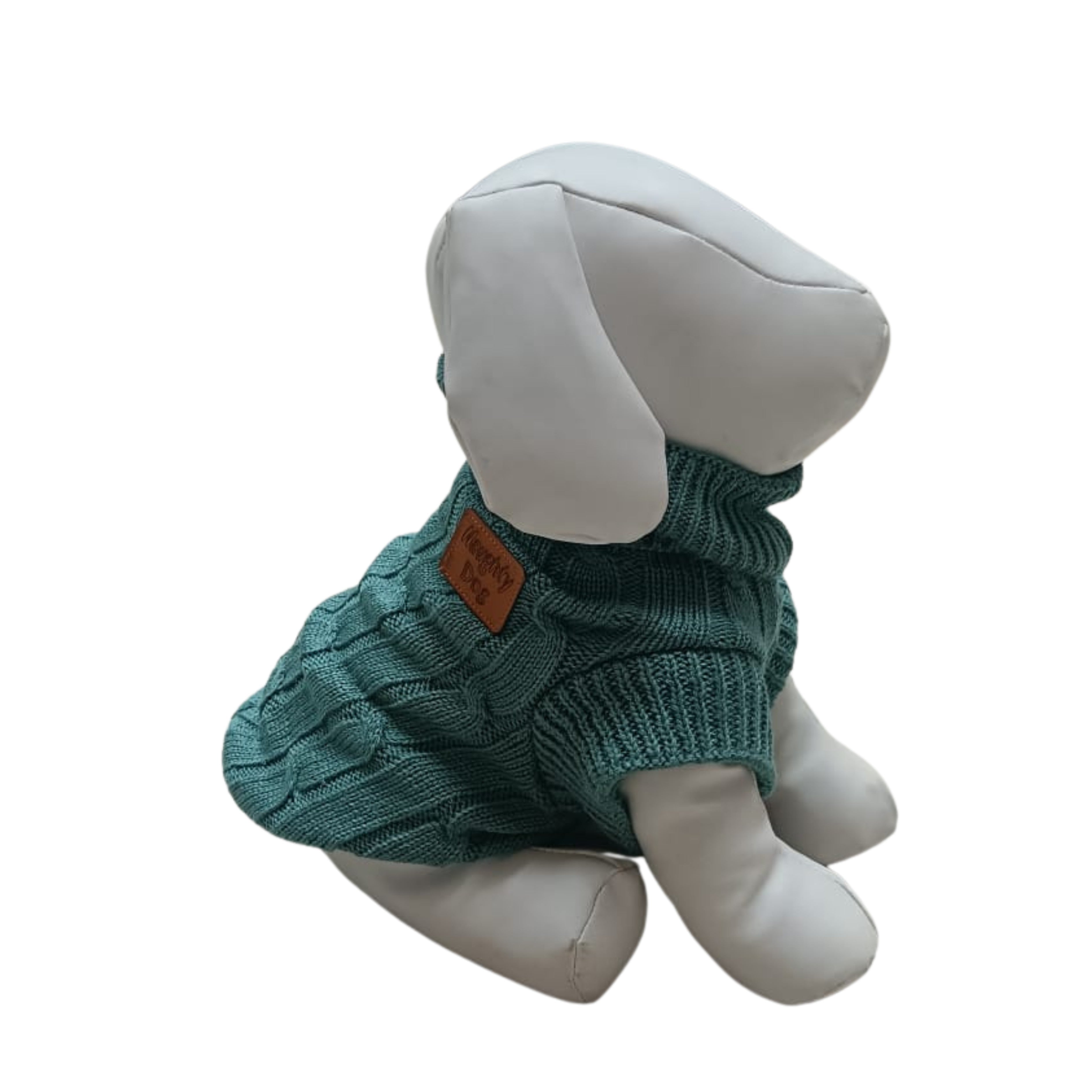 Naughty Dog - Suéter Para Perro Trenzado Color Verde XCH
