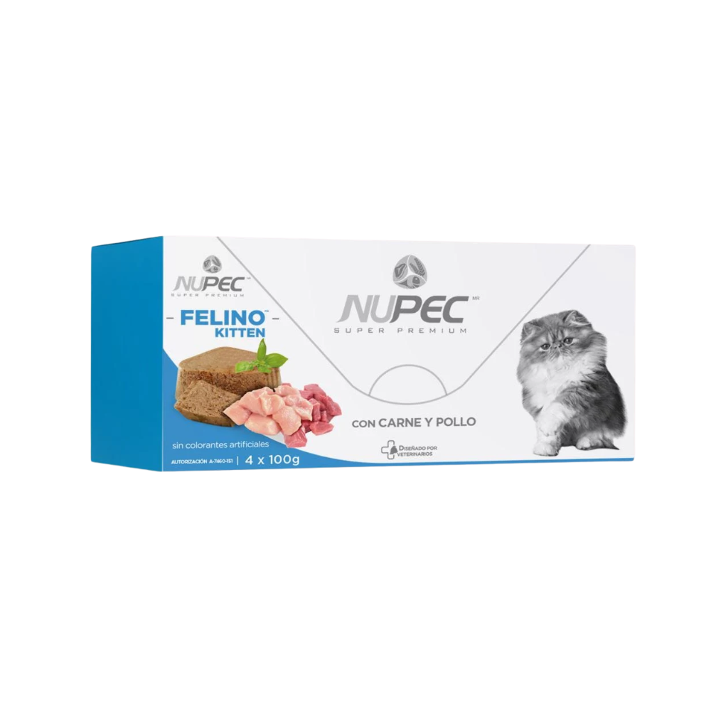 NUPEC - Kitten Alimento Húmedo En Lata Para Gatito 4 Pz De 100 g