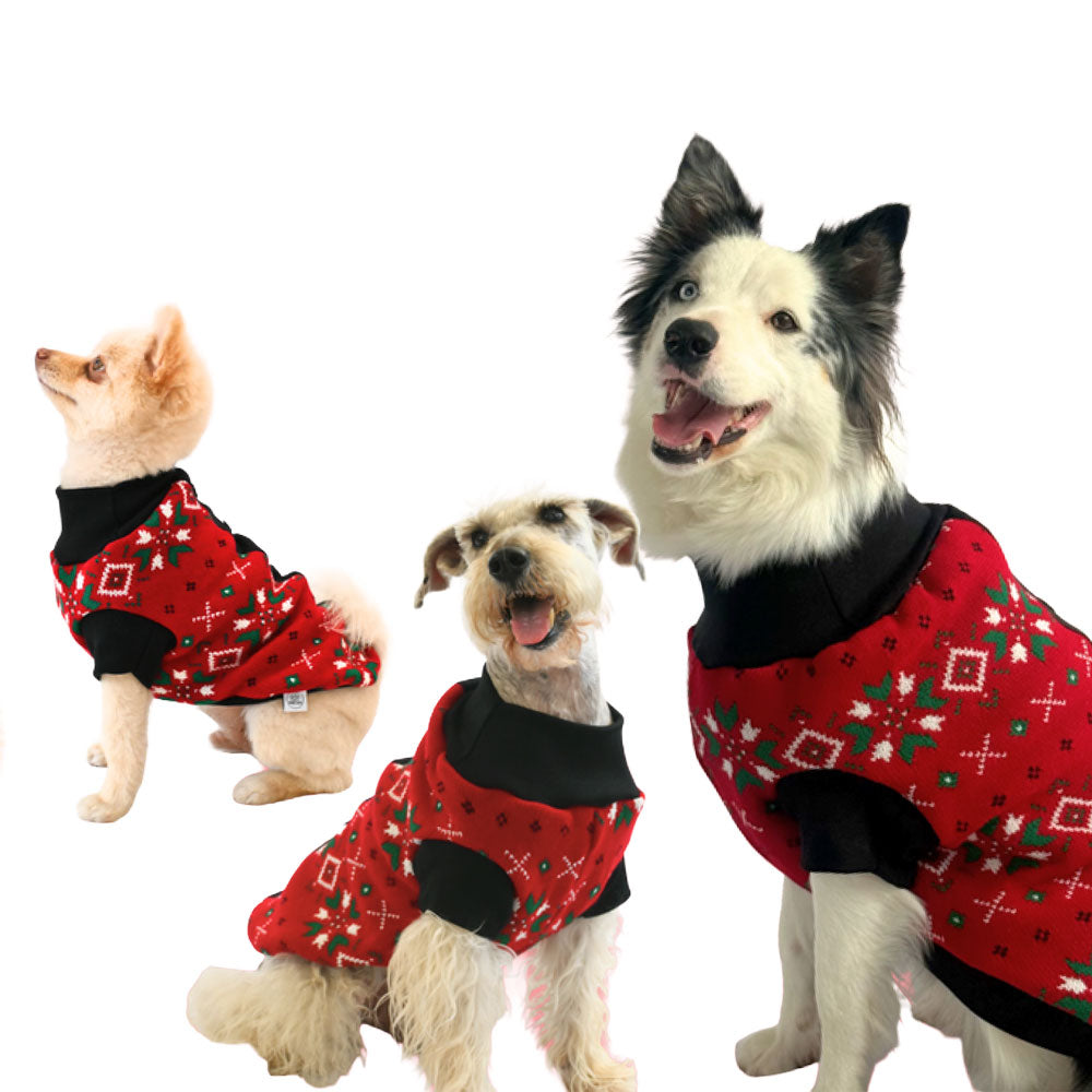 ZOOETERS - Suéter Navideño Color Rojo Para Perro T4