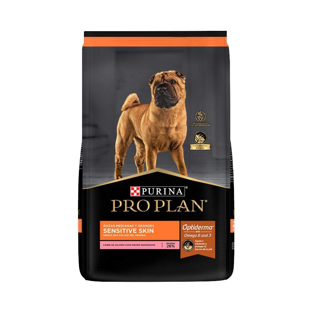PRO PLAN - Sensitive Skin Alimento Seco Para Perro Adulto Razas Medianas y Grandes Piel Sensible Salmón 3 Kg