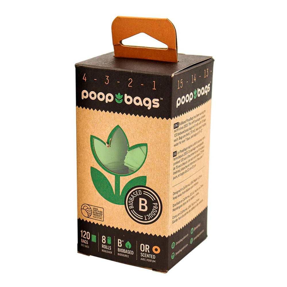 POOP BAGS - Bolsas Naranja Biodegradables Para Heces De Perro 120 Pzas