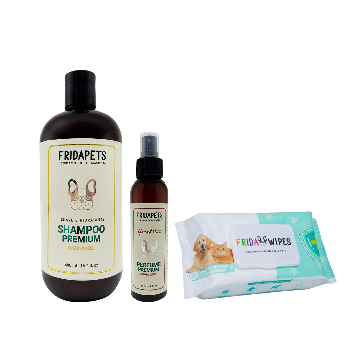Frida Pets Premium Frida Wipes Shampoo y Perfume