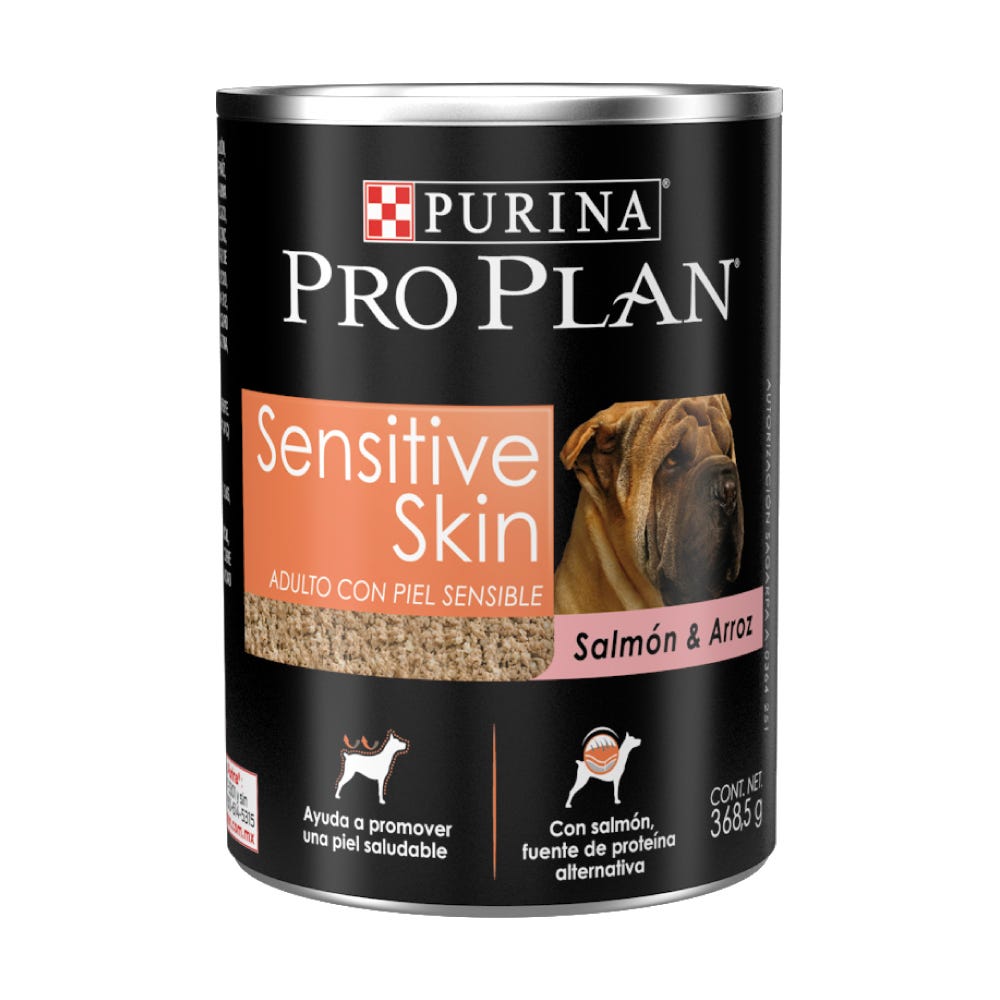 PRO PLAN - Alimento Húmedo Para Perro Adulto Piel Sensible Salmón y Arroz 368 g*