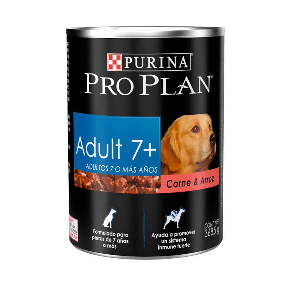 PRO PLAN - Alimento Húmedo En Lata Para Perro Senior Receta Carne y Arroz 368 g