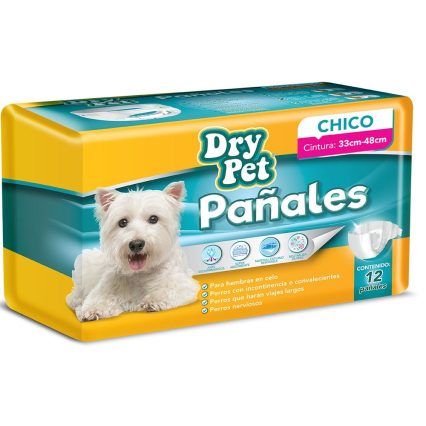 DRY PET - Pañales Para Perro 12 Pzas CH