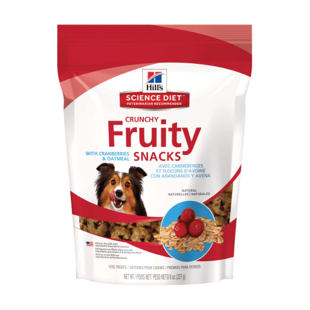 HILL'S SCIENCE DIET - Premio Fruity Galletas Para Perro Adulto Arándano Y Avena 227 g