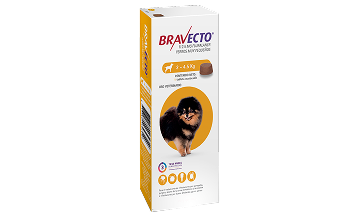 MSD BRAVECTO - Tableta Antipulgas 112.5 Mg Para Perro De 0 A 4.5 Kg 3 Meses de Protección