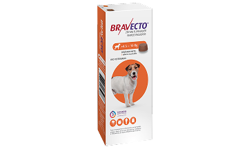 MSD BRAVECTO - Tableta Antipulgas 250 Mg Para Perro De 4.5 A 10 Kg 3 Meses de Protección