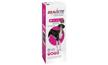 MSD BRAVECTO - Tableta Antipulgas Para Perro De 40 A 56 Kg 1400 Mg 3 Meses de Protección
