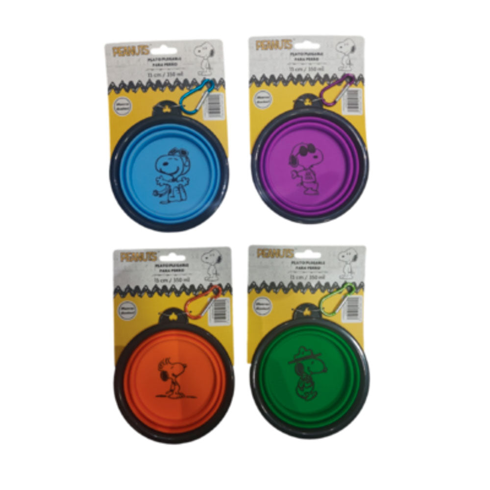SMILE - Plato Compacto De Silicón Para Perros y Gatos
