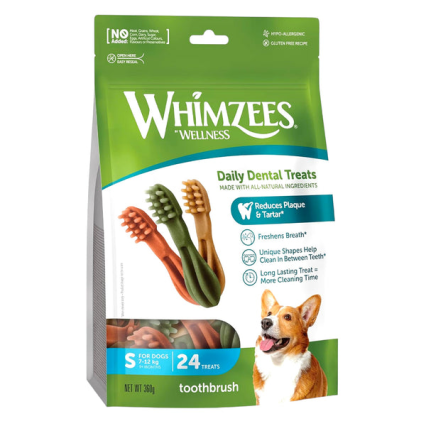 Whimzees Stix Premio Dental Vegetariano En Forma De Cepillo Chico Para Perro - 1 PIEZA