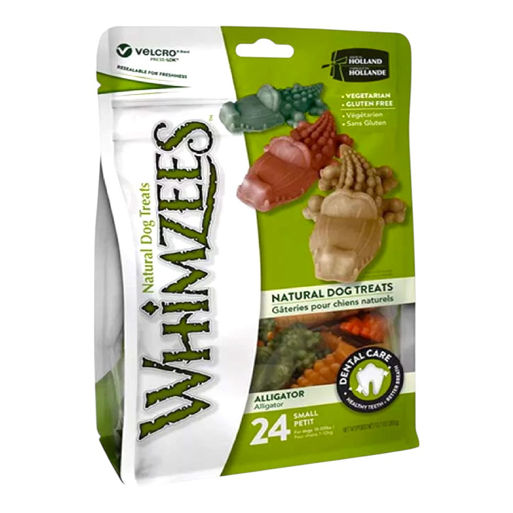 Whimzees Stix Premio Dental Vegetariano En Forma De Cocodrilo Chico Para Perro - 1 PIEZA