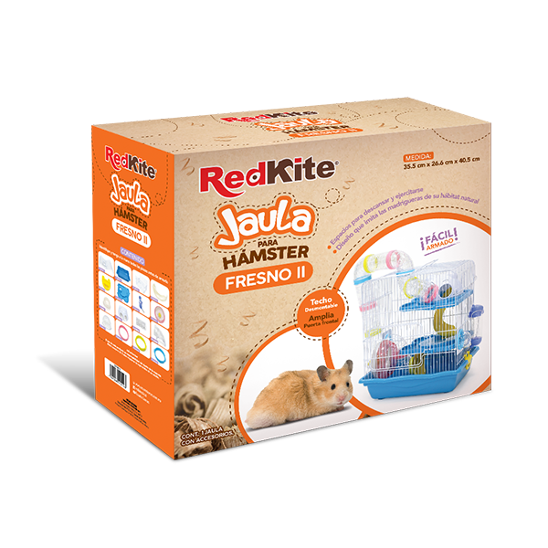 REDKITE - Jaula Fresno II Para Hamster Todas Las Etapas