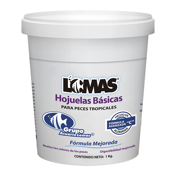 GRUPO LOMAS - Alimentos En Hojuelas Básicas Para Peces Tropicales 1 Kg