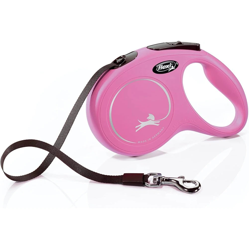 Flexi New Classic Correa Retráctil Rosa- 5 m