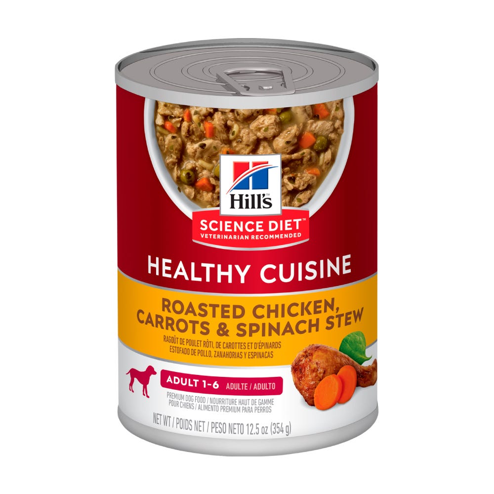 HILL'S SCIENCE DIET - Healthy Cuisine Alimento Húmedo En Lata Para Perro Adulto Receta Pollo Y Vegetales 354 g