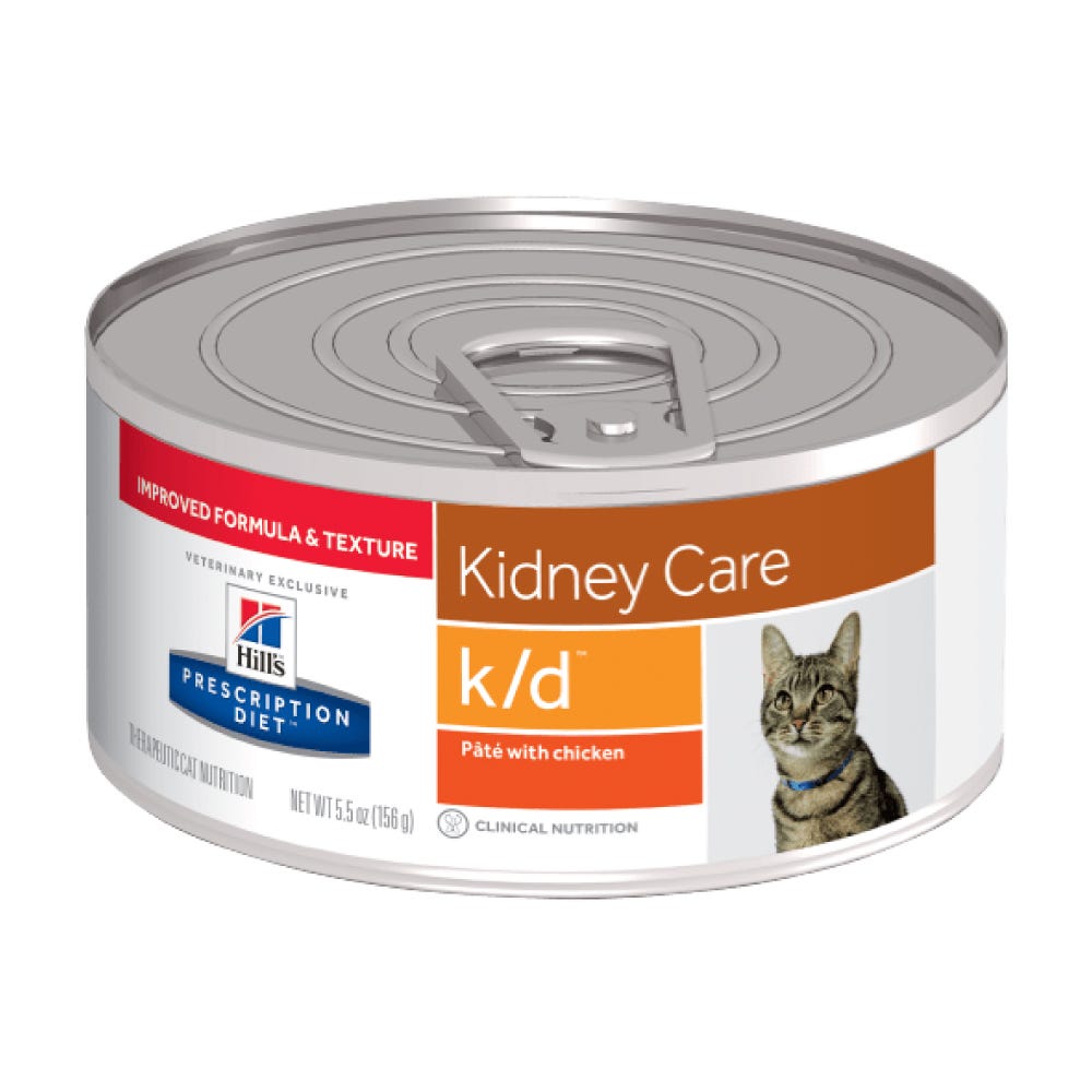 HILL'S PRESCRIPTION DIET - Kidney Care Alimento Húmedo En Lata Para Gato Adulto k/d Problemas Renales 156 g