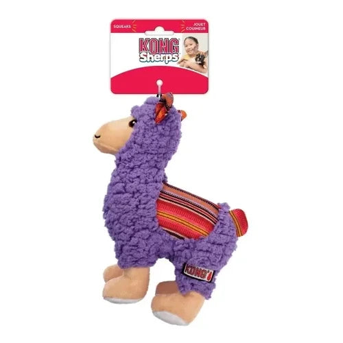 KONG Sherps Llama — Mediano · Resistente y acogedor para jugar