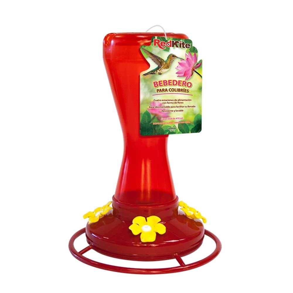 REDKITE - Bebedero Para Colibríes Con 4 Estaciones 470 ml