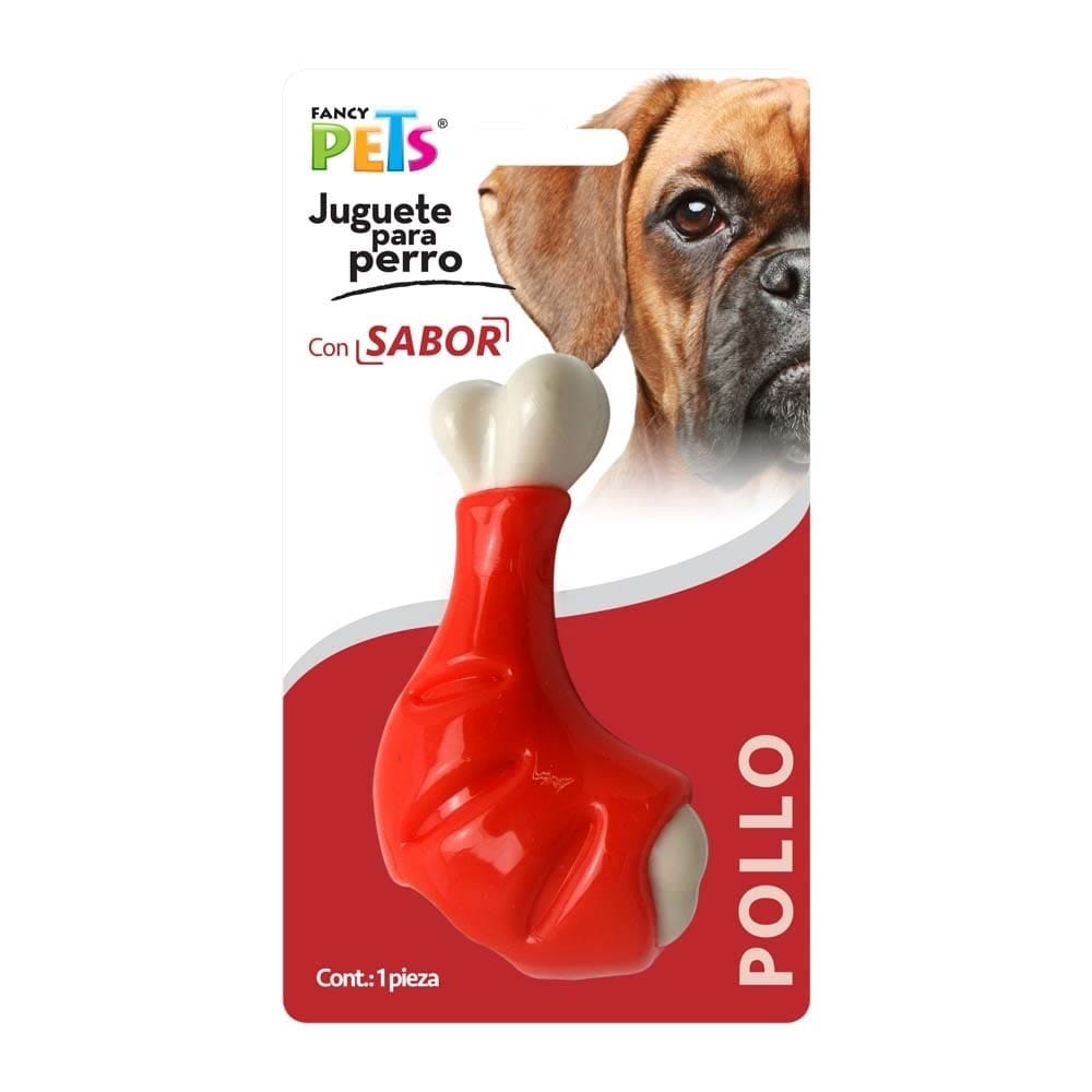 FANCY PETS - Juguete Para Perro Pierna Sabor Pollo
