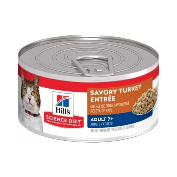 Hill's Science Diet Adult 7+ Pavo —Lata 156 g