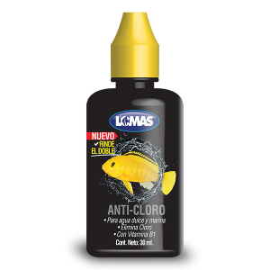 GRUPO LOMAS - Acondicionador Anticloro Con Vitamina B1 Para Acuarios 30 ml