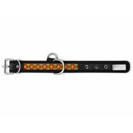 Collar artesanal rombos naranjas