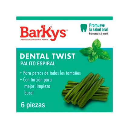 BARKYS - Premios Para Perro Dental Twist Hiervabuena 6 Pzas