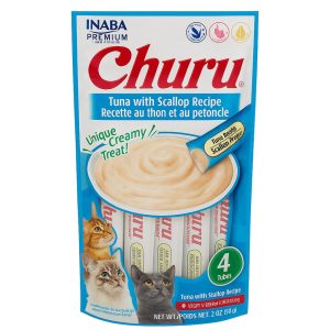 CHURU - Premio Para Gato Premium Atún y Escalopa 4 Pzas