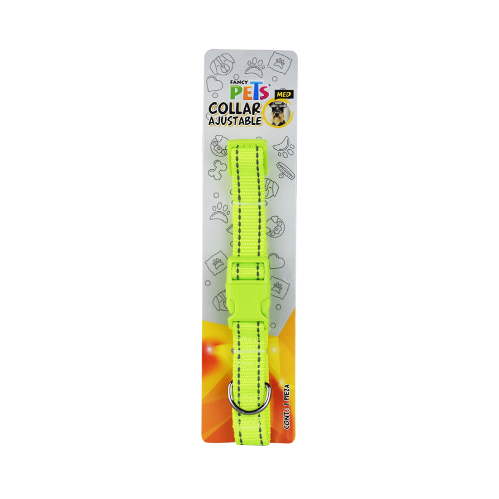 FANCY PETS - Collar Para Perro De Nylon Con Bandas Reflejantes Med
