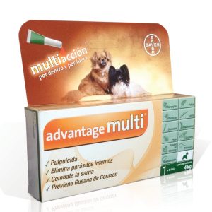 ADVANTAGE MULTI - Desparasitante de 0.4 ml para Perros Chicos Hasta 4 Kg