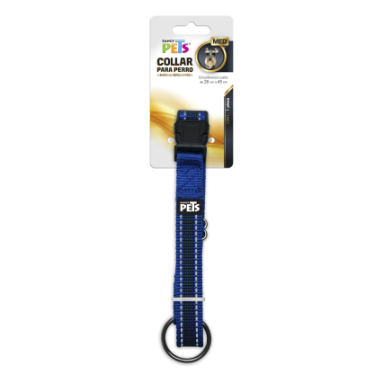 FANCY PETS - Collar Reflejante Azul Para Perro Med