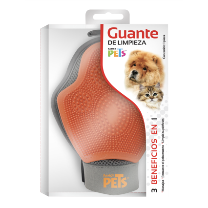 FANCY PETS - Guante Para Cepillado De Perros y Gatos 3 En 1