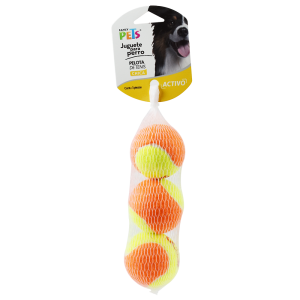FANCY PETS - Pelota Bicolor Chica Para Perro 3 Pzas