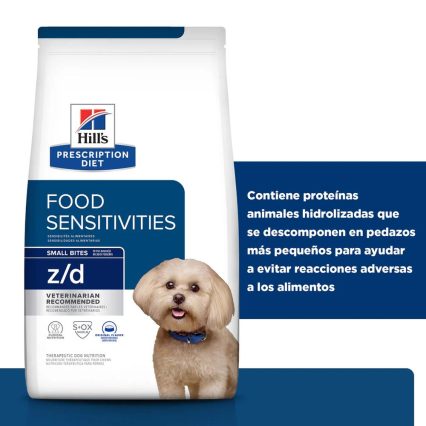 HILL'S PRESCRIPTION DIET - Food Sensitivities Alimento Seco Para Perro Adulto Problemas De Alergias z/d Small Bites 1.5 Kg