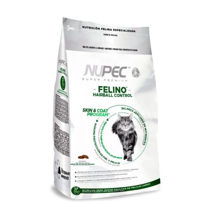 NUPEC - Hairball Control Alimento Seco Para Gato Adulto Control De Bolas De Pelo 3 Kg