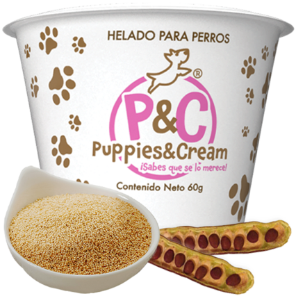 Helado Puppies&Cream Algarrobo Con Amaranto 60g
