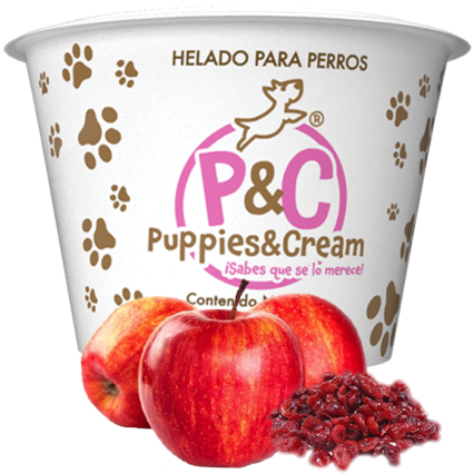 Helado Puppies&Cream Manzana Con Arandanos 30g
