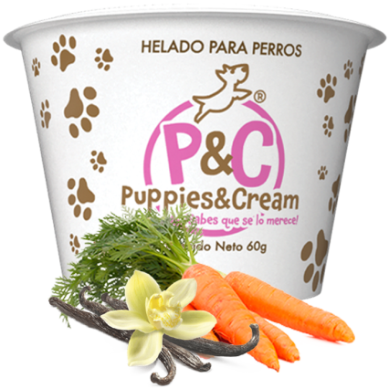 Helado Puppies&Cream Zanahoria y Vainilla 30g