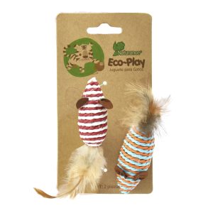 NATURANCE - Ratones de Juguete Eco Para Gato 2 Pzas