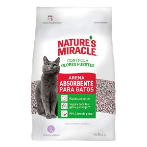 NATURES MIRACLE - Arena Absorvente Para Gatos Aroma Lavanda 2 Kg
