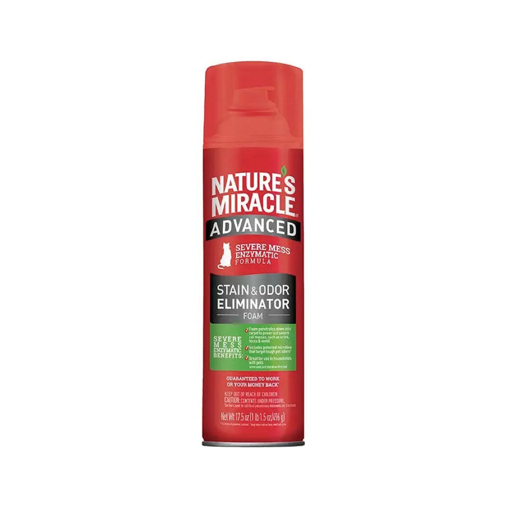 NATURES MIRACLE - Espuma Para Eliminar Manchas Y Olores Para Gato 496 g