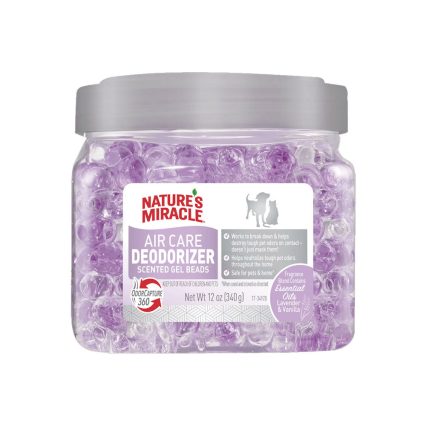 NATURES MIRACLE - Perlas de Gel Desodorizantes Para Perro y Gato Aroma Lavanda 340 g