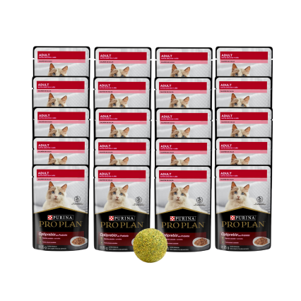 Pro plan pouch gato adulto salmón - 24