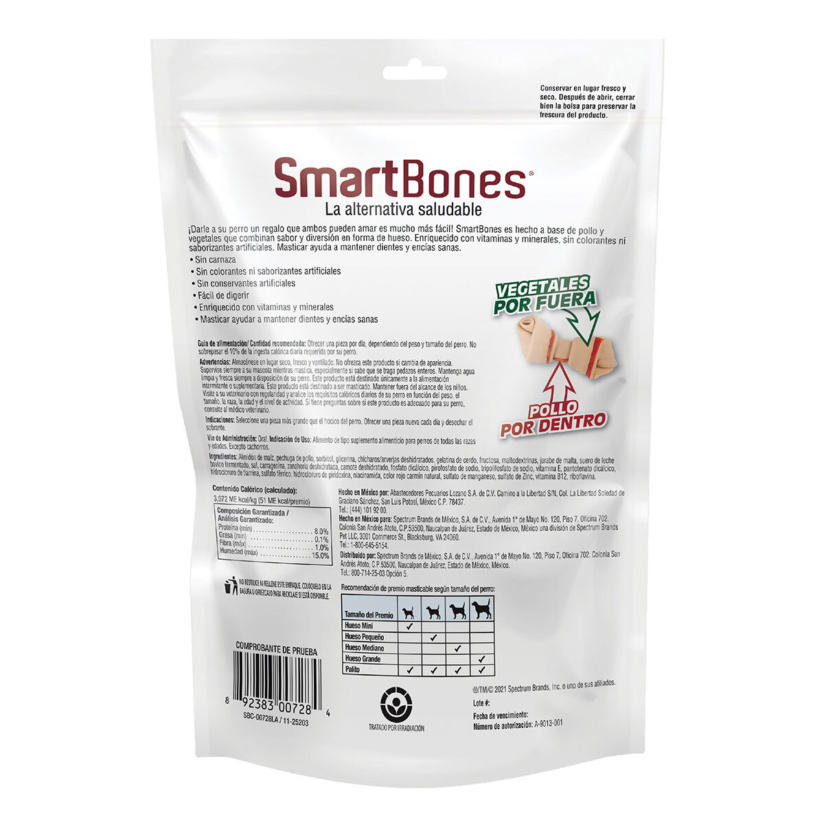 SmartBones - Premios Masticables Naturales con Forma de Hueso Mini Receta Pollo para Perro, 112 g - Image 2