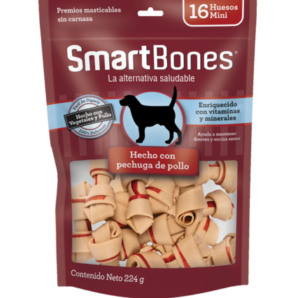 SmartBones Premios Mini Huesos de Pollo 224 g