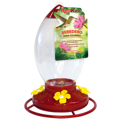REDKITE - Bebedero Para Colibríes Con 4 Estaciones 940 ml
