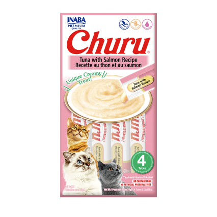 CHURU - Premio Para Gato Sabor Atún y Salmón 4 Pzas