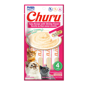 Churu Premio Cremoso Natural para Gato Todas las Etapas de Vida Receta Atún y Camarón 4pzs